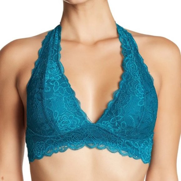 Free Press Teal Halter Bralette - Picture 1 of 4